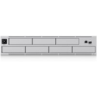 Grey Ubiquiti UNVR-Pro 2U network video recorder with multiple drive bays and front panel ports.