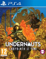 Cover art for "Undernauts: Labyrinth of Yomi" features a female character in tactical gear, a male figure in the background, with vibrant colors and a skull logo in the corner.