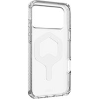 Transparent rose gold Urban Armor Gear Plyo phone case with reinforced corners and textured grip.