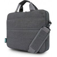 Gray Urban Factory ECO Toploading Case for 17.3'' notebook with padded handles and detachable shoulder strap.