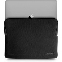 Black Urban Factory laptop sleeve with textured fabric, designed for MacBook Pro 13 and MacBook Air 13.