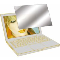 Urban Factory laptop screen cover, reflective surface, rectangular shape, fits over notebook display for privacy.
