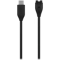 Black Garmin USB-C data cable with sleek connectors and durable design.