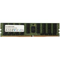 Green V7 32GB DDR4 server memory module with black chips and white label, PC4-170000, 2133Mhz REG.
