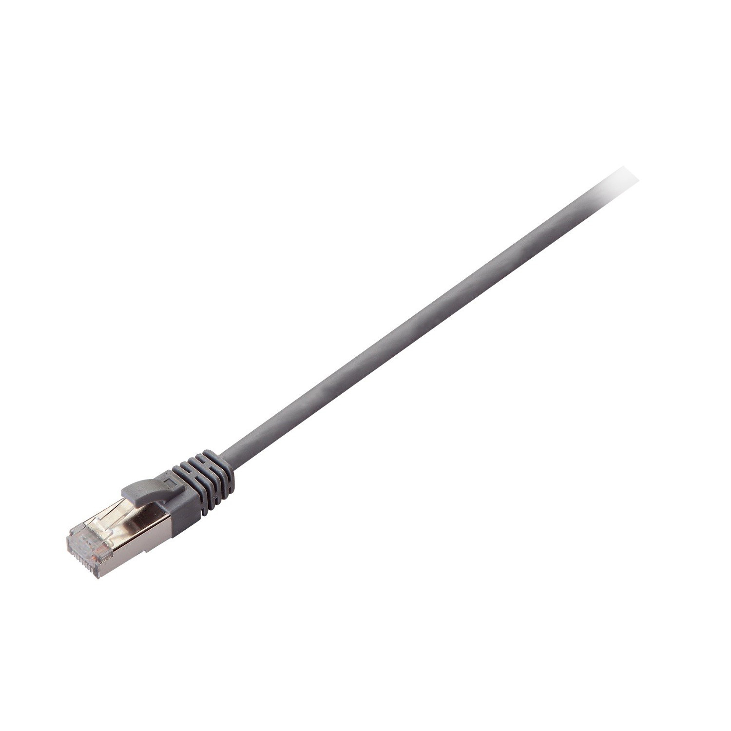 Grey Cat6 shielded (STP) cable, 5m long, featuring RJ45 male connectors on both ends, designed for reliable network connectivity.