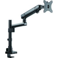 Black V7 Monitor Mount with adjustable arm, clamp base, and VESA plate for screen attachment.