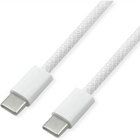 White USB 2.0 cable, 3m, with USB-C connectors and braided exterior.