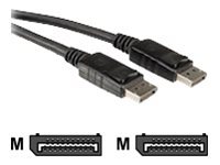 Black DisplayPort cable, 3.00 meters long, featuring two male connectors with a durable plastic casing, designed for high-quality video and audio transmission.