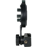 Black Vanguard VEO PA-65 smartphone camera shutter with adjustable knobs and mounting bracket.