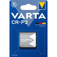 Varta Lithium Battery CR-P2 6V in blue blister pack with yellow and blue logo and battery image.