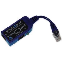 Blue Veracity VAD-PP network card with Ethernet port and attached cable, labeled "PINPOINT" with circuit design.