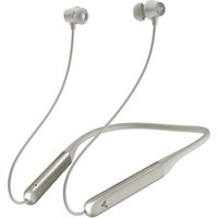 Grey Verbatim TruSound ANC neckband earbuds with sleek design, flexible band, and noise-canceling feature.
