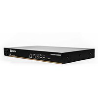 Black Vertiv Avocent 48-Port ACS 8000 with dual AC power supply, front panel ports, and LED indicators.