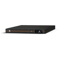 Black Vertiv Liebert Edge 1000VA UPS with LCD display and ventilation slots on the front panel.