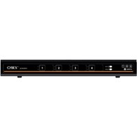 Black Vertiv SC940DPH-400 KVM switch with four numbered buttons and LED indicators on a sleek front panel.