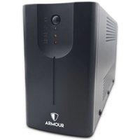 Black VIDA Armour 650VA UPS with LED indicators, two AC outlets, and a sleek, curved front panel design.