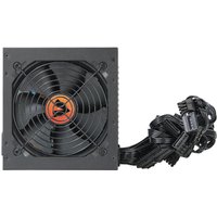 Black VIDA ATX-500W power supply unit with 24-pin connector, large cooling fan, and bundled cables.