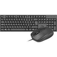 Black VIDA QWERTY UK keyboard and wired mouse set, compact design, suitable for home or office use.