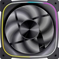 Black VIDA Stealth 120mm ARGB PWM case fan with hydraulic bearing and multicolor LED outer ring.