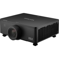 Black Viewsonic LS950WU projector with large lens and vented sides, standard throw, 7100 ANSI lumens brightness.