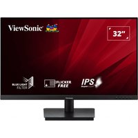 Viewsonic VA3209-MH 32" black monitor, slim bezels, Full HD display, blue light filter, flicker-free, IPS technology.