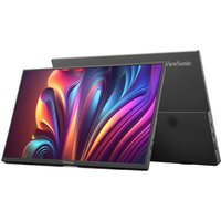 Black Viewsonic VA1650 16" monitor, 1920x1080 Full HD LED, slim bezels, vibrant display, sleek stand.