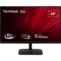 Black Viewsonic 24" Full HD LED monitor with thin bezels and a sturdy rectangular stand.
