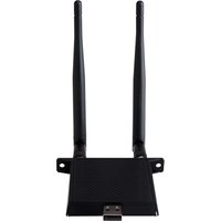 Black Viewsonic WLAN/Bluetooth network card with dual antennas and USB connector.