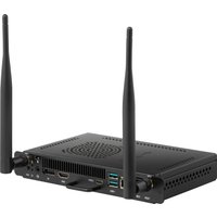 Black Viewsonic embedded computer with dual antennas, multiple ports, and ventilation grill on top.