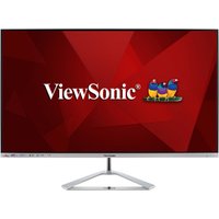 Silver Viewsonic VX3276-4K-mhd 32" monitor, 3840x2160 4K Ultra HD, slim bezels, triangular stand.