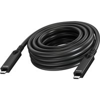 Black Vision USB-C cable, 15m length, coiled with sleek connectors, durable design.