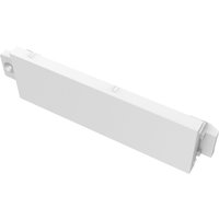 White Vision TC3 BLANK wall plate, rectangular with smooth surface and mounting holes on each end.
