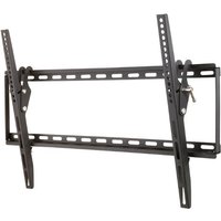 Vivanco black tilt wall bracket, VESA 600x400, supports up to 85" TVs, max 45kg, adjustable arms.
