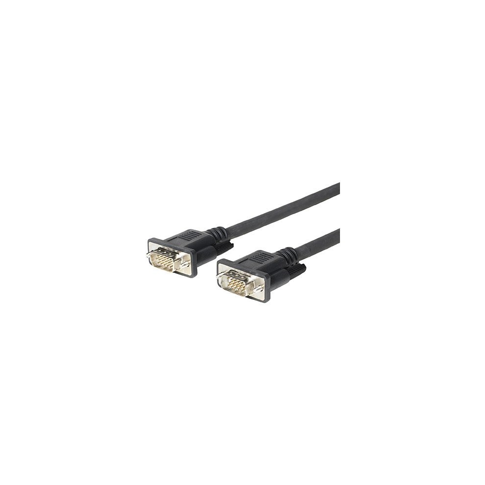 Black 7-meter VGA cable with D-Sub connectors on both ends, featuring a durable design for reliable video transmission.