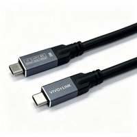 Black VivoLink USB-C to USB-C cable, 3m length, with metallic connectors and VivoLink branding.