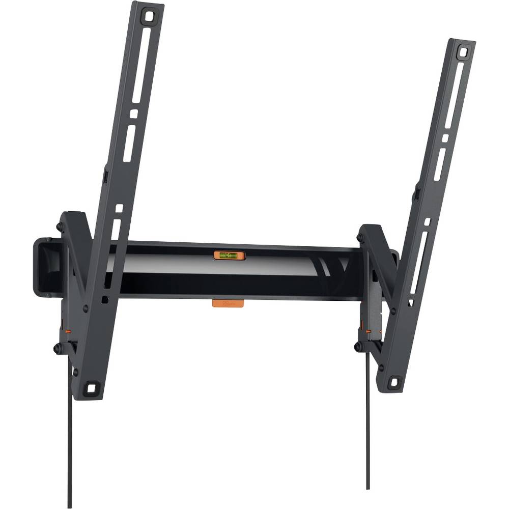 Vogel's DISPLAY WALL MOUNT in black metal features adjustable arms for 32-65 inch TVs, designed for tilting and easy installation with a built-in level.