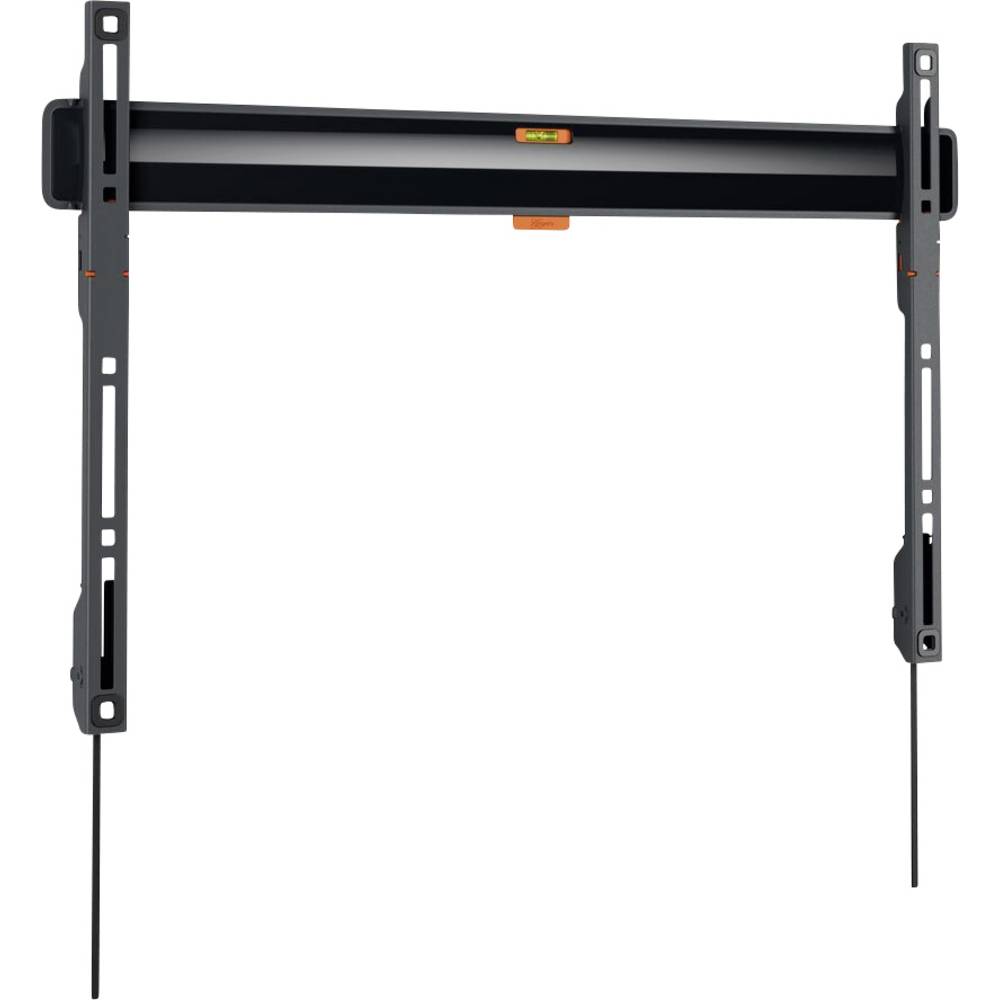 Vogel's DISPLAY WALL MOUNT for 40-100 inch flat screens features a sleek black design with adjustable brackets and orange accents for easy installation and secure support.