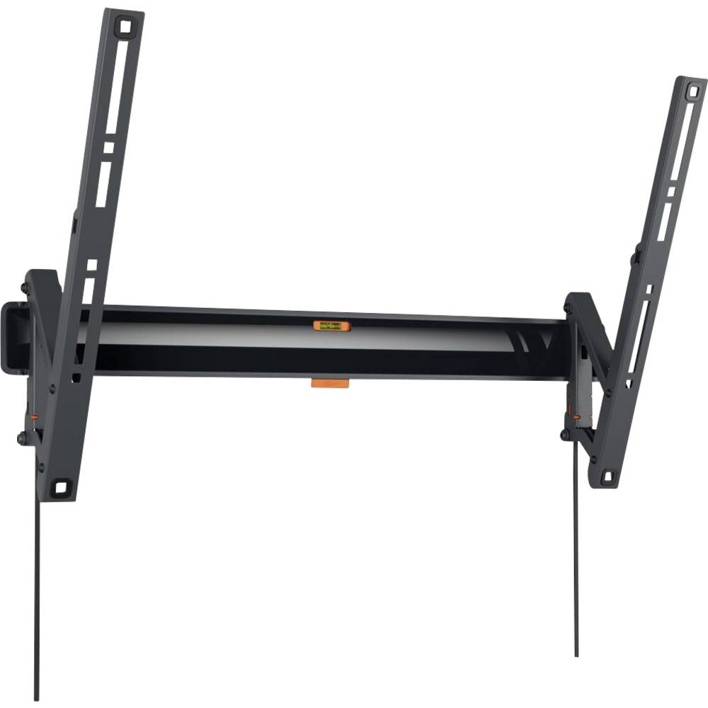 Vogel's DISPLAY WALL MOUNT in black, designed for 40-77 inch TVs, features adjustable tilt arms and a sleek, sturdy metal construction for secure wall mounting.