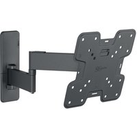 Black Vogel's full-motion TV wall mount with adjustable arm and multiple screw holes for versatile mounting.