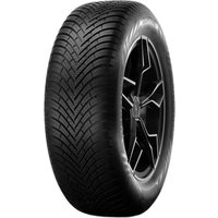 Vredestein Quatrac tire, 205/60 R16 96V XL, black with V-shaped tread pattern and sleek black alloy wheel.