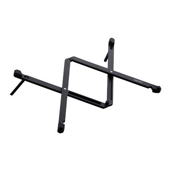 Black adjustable stand for Wacom graphic tablets, featuring a sturdy metal frame with rubber feet for stability and a folding design for easy portability.