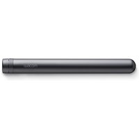 Black Wacom Pro Pen 2 stylus, sleek cylindrical design, smooth finish, lightweight 15 g.