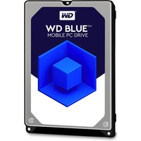 Western Digital Blue 2TB internal hard drive, 2.5-inch, 5400 RPM, 128MB cache, silver and blue label design.