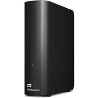 Black Western Digital Elements 14TB external hard drive with sleek curved design and Micro-USB B 3.2 Gen 1 port.