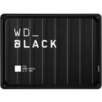 Black Western Digital LCK P10 Game Drive with white text and rugged, ribbed design.