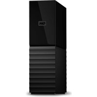 Black Western Digital My Book external hard drive, vertical design, glossy top, textured base, 22 TB capacity.