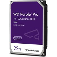 Western Digital Purple Pro 22TB internal hard drive, purple label, 3.5-inch size, 7200 RPM, 512MB cache.