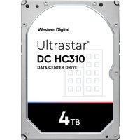 Western Digital Ultrastar DC HC310 4TB internal hard drive, silver casing, 7200 RPM, HGST branding.