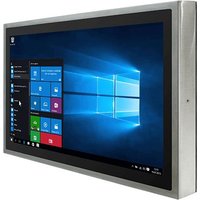 Winmate 23.8" monitor with silver frame, Intel Core i5-1135G7, displaying Windows interface.