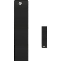 Black WyreStorm NHD-RACK4-BLK mounting plate with a sleek rectangular design and a single screw hole at the top.